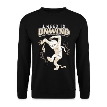 Funny saying, cartoon mummy, funny mummy - Unisex Sweatshirt - black - Front - Alina (178cm) & Michal (187cm)