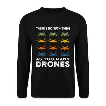 Drohne Drohnen Pilot Geschenk - Unisex Pullover - Schwarz - Vorne - Alina (178cm) & Michal (187cm)