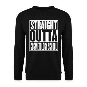 Straight Outta Cosmetology School Graduation drôle - Sweat-shirt Unisexe - noir - Devant - Alina (178cm) & Michal (187cm)