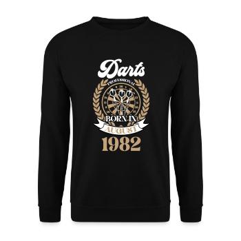 41e anniversaire Fléchettes 1982 Joueur de fléchettes vintage - Sweat-shirt Unisexe - noir - Devant - Alina (178cm) & Michal (187cm)