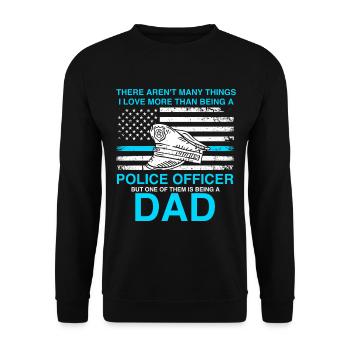 Meilleur père policier vintage - Sweat-shirt Unisexe - noir - Devant - Alina (178cm) & Michal (187cm)