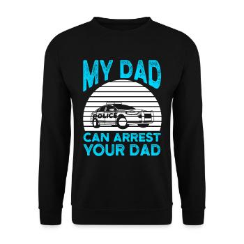 Police Father - Unisex Sweatshirt - black - Front - Alina (178cm) & Michal (187cm)