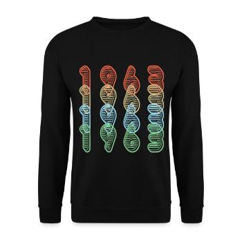 1963 Birthday Born 1963 - Year of construction 1963 - Unisex Sweatshirt - black - Front - Alina (178cm) & Michal (187cm)