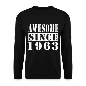 Awesome Since 1963 - Unisex Pullover - Schwarz - Vorne - Alina (178cm) & Michal (187cm)