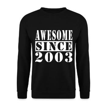 Vintage 2003 Anniversaire Rétro Vintage Cadeau - Sweat-shirt Unisexe - noir - Devant - Alina (178cm) & Michal (187cm)