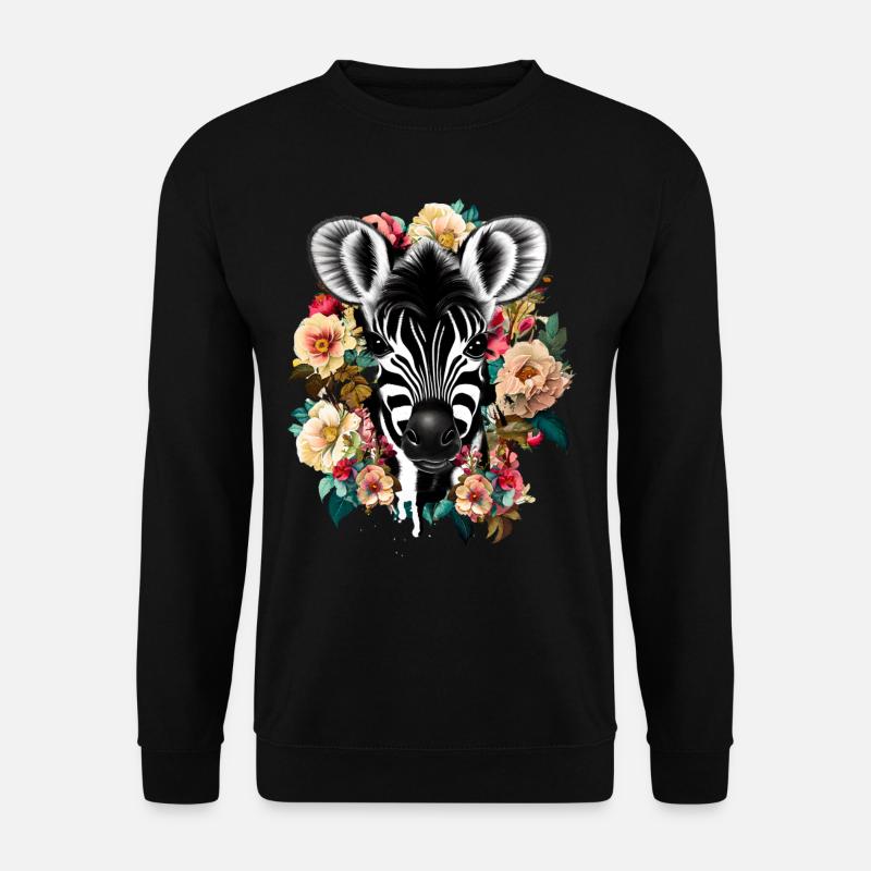 Zebra - Unisex Sweatshirt - black