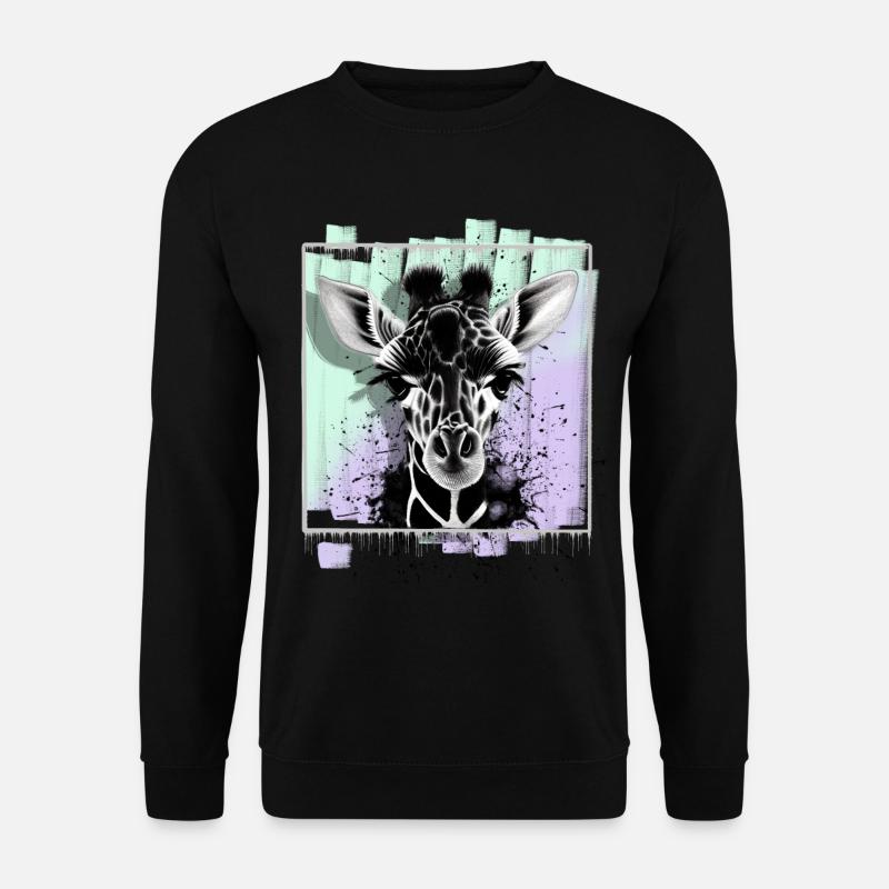 Giraffe - Unisex Pullover - Schwarz