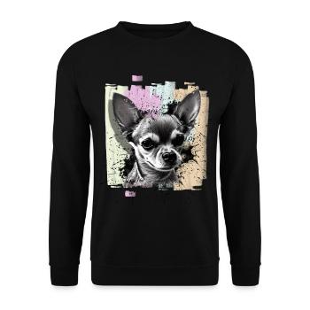Chihuahua - Unisex Sweatshirt - black - Front - Alina (178cm) & Michal (187cm)
