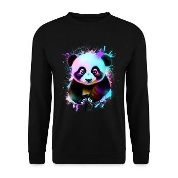 Panda - Sweat-shirt Unisexe - noir - Devant - Alina (178cm) & Michal (187cm)