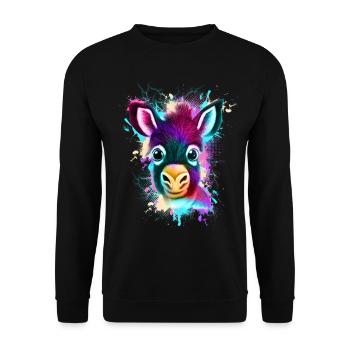 Esel - Unisex Pullover - Schwarz - Vorne - Alina (178cm) & Michal (187cm)