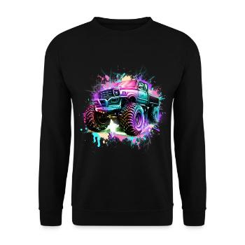 Monster truck - Unisex Sweatshirt - black - Front - Alina (178cm) & Michal (187cm)