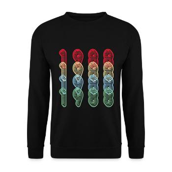 Né en 1988 - Sweat-shirt Unisexe - noir - Devant - Alina (178cm) & Michal (187cm)
