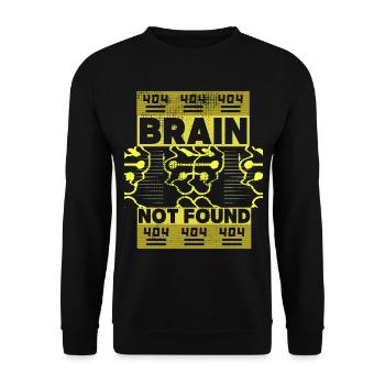 404-html error, computer nerd, funny saying - Unisex Sweatshirt - black - Front - Alina (178cm) & Michal (187cm)