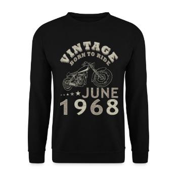 Biker Motorrad Juni 1978 45 Jahre Spruch - Unisex Sweatshirt - black - Front - Alina (178cm) & Michal (187cm)