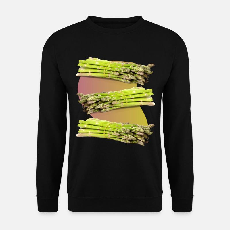 Spargel, grüner Spargel - Unisex Pullover - Schwarz