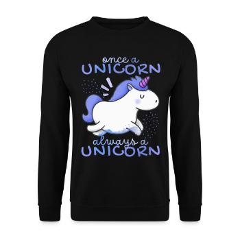 Kawaii Unicorn, Unicorns, Funny Saying - Unisex Sweatshirt - black - Front - Alina (178cm) & Michal (187cm)