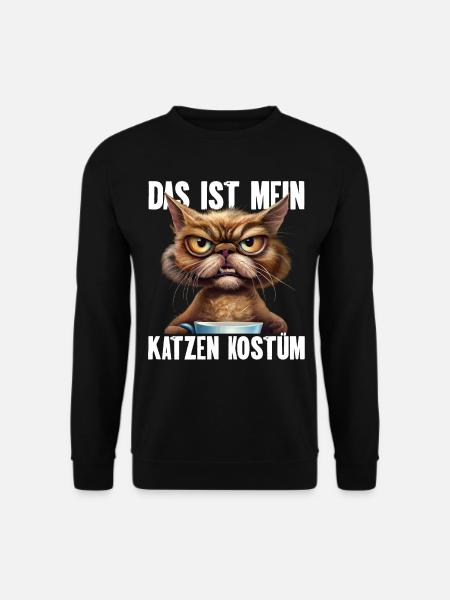 Das Ist Mein Katzen Kostüm - Unisex Pullover - Schwarz