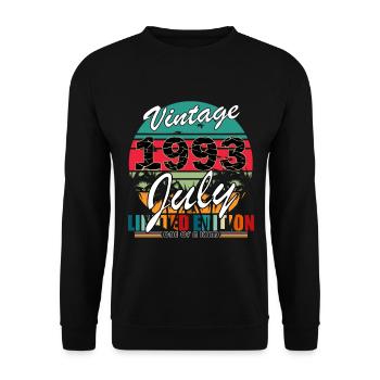 July 1993 | Born 1993 | born in July - Unisex Sweatshirt - black - Front - Alina (178cm) & Michal (187cm)