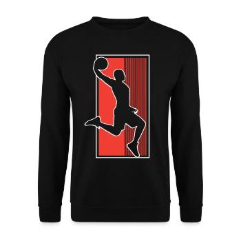Basketball Basketballer - Unisex Pullover - Schwarz - Vorne - Alina (178cm) & Michal (187cm)