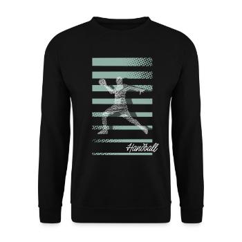 Handball Handballer - Unisex Pullover - Schwarz - Vorne - Alina (178cm) & Michal (187cm)