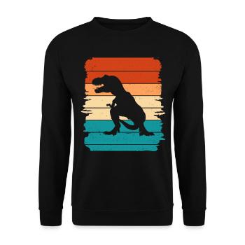 T Rex - Unisex Sweatshirt - black - Front - Alina (178cm) & Michal (187cm)