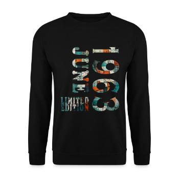 Limited Edition Juni 1963 - Geburtstag - Geschenk - Unisex Pullover - Schwarz - Vorne - Alina (178cm) & Michal (187cm)