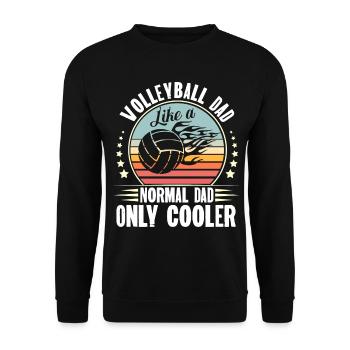 Volleyball Daddy - Unisex Sweatshirt - black - Front - Alina (178cm) & Michal (187cm)