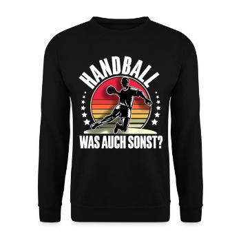 Handball Handballer - Unisex Pullover - Schwarz - Vorne - Alina (178cm) & Michal (187cm)