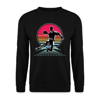 Handball Handballer - Unisex Pullover - Schwarz - Vorne - Alina (178cm) & Michal (187cm)