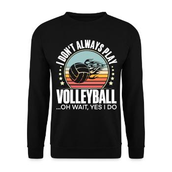 Volleyball - Unisex Sweatshirt - black - Front - Alina (178cm) & Michal (187cm)