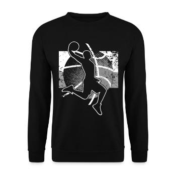 Basketball Basketballer - Unisex Pullover - Schwarz - Vorne - Alina (178cm) & Michal (187cm)