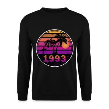 Born 1993 - Unisex Sweatshirt - black - Front - Alina (178cm) & Michal (187cm)