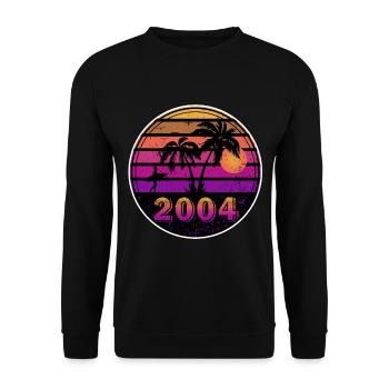 Anniversaire Année de naissance 2004 Millésime Année de naissance 2004 - Sweat-shirt Unisexe - noir - Devant - Alina (178cm) & Michal (187cm)