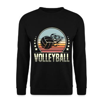 Volleyball - Unisex Sweatshirt - black - Front - Alina (178cm) & Michal (187cm)