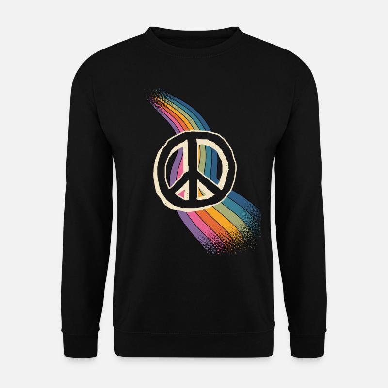 Peace Love - Unisex Pullover - Schwarz