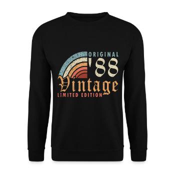 Né en 1988 - Sweat-shirt Unisexe - noir - Devant - Alina (178cm) & Michal (187cm)
