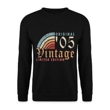 2005 Anniversaire né en 2005 Retro Vintage - Sweat-shirt Unisexe - noir - Devant - Alina (178cm) & Michal (187cm)