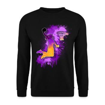 Basketball Basketballerin - Unisex Pullover - Schwarz - Vorne - Alina (178cm) & Michal (187cm)
