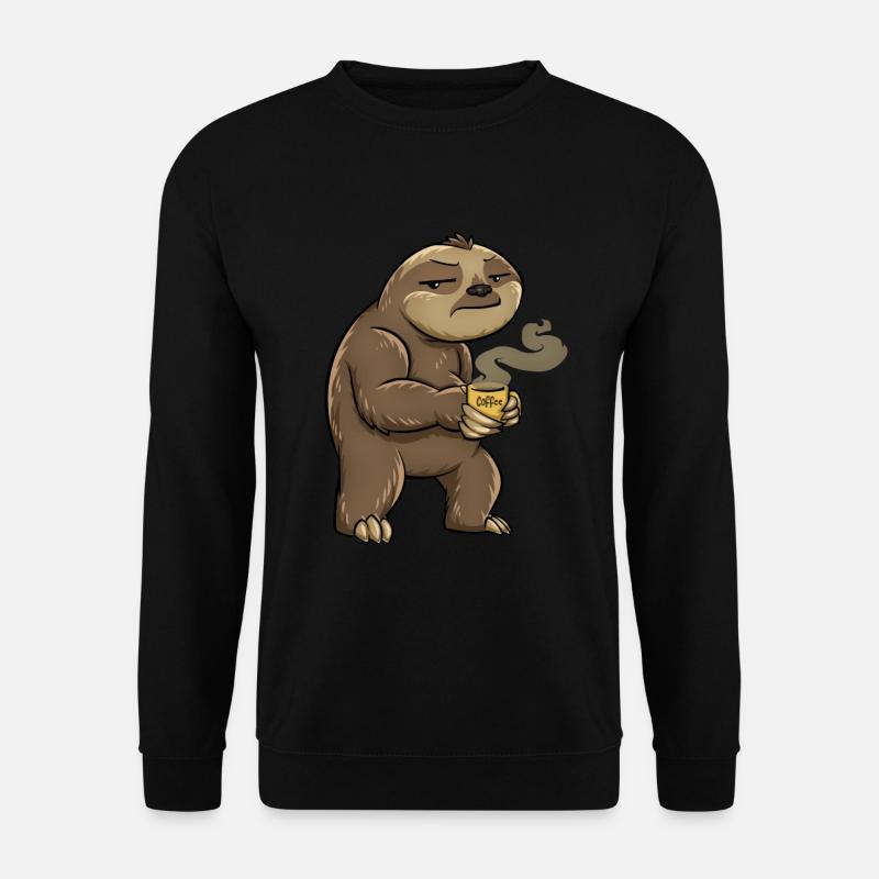 Sloth Coffee - Unisex Sweatshirt - black