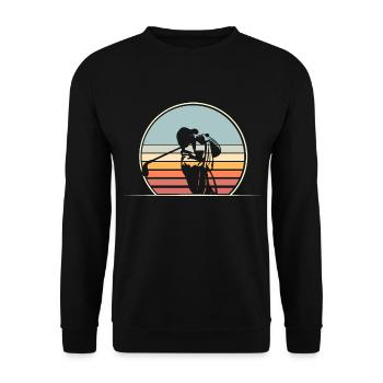 Golf Golfer - Unisex Pullover - Schwarz - Vorne - Alina (178cm) & Michal (187cm)