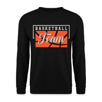 Basketball Team Basketballer - Unisex Pullover - Schwarz - Vorne - Alina (178cm) & Michal (187cm)