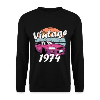 Class of 1974 Class of 1974 Anniversary - Unisex Sweatshirt - black - Front - Alina (178cm) & Michal (187cm)