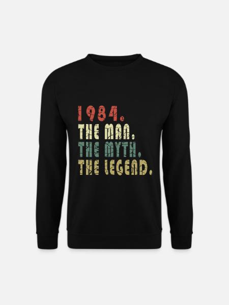 1984 Vintage Jahrgang Geburtstag Retro Geschenk - Unisex Pullover - Schwarz