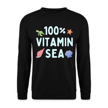 100 Percent Vitamin Sea - Unisex Sweatshirt - black - Front - Alina (178cm) & Michal (187cm)