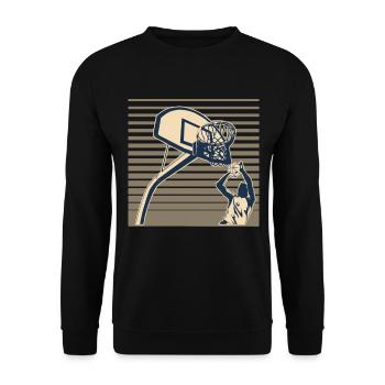 Basketball Basketballer - Unisex Pullover - Schwarz - Vorne - Alina (178cm) & Michal (187cm)