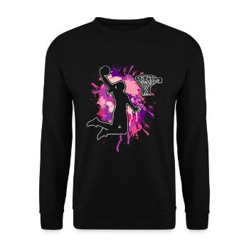 Basket-ball Basketteur Basketteur féminin - Sweat-shirt Unisexe - noir - Devant - Alina (178cm) & Michal (187cm)