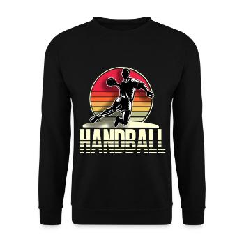 Handball Handballer - Unisex Pullover - Schwarz - Vorne - Alina (178cm) & Michal (187cm)