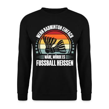 Badminton Federball - Unisex Pullover - Schwarz - Vorne - Alina (178cm) & Michal (187cm)