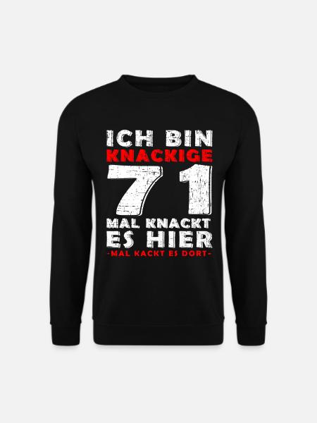 71 Jahre 71 Jährige 71 Jähriges - Unisex Pullover - Schwarz