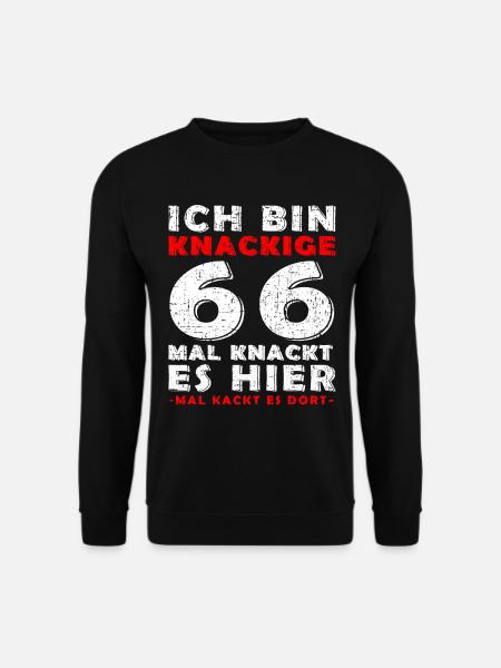 66 Geburtstag 66 Jahre Geburtstag Geschenk-Idee - Unisex Pullover - Schwarz
